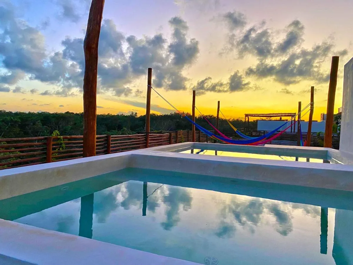Image 2 of RELAX TULUM APARTMENT, huge 4000 ft rooftop with pools, BBQ, and jungle view