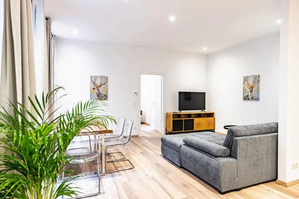 Modern apartment next to subway station