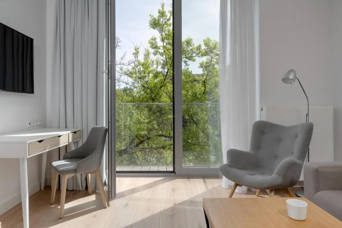 Image 2 of Beautiful White – Beige Apartment with Balcony in Wrocław by Noclegi Renters