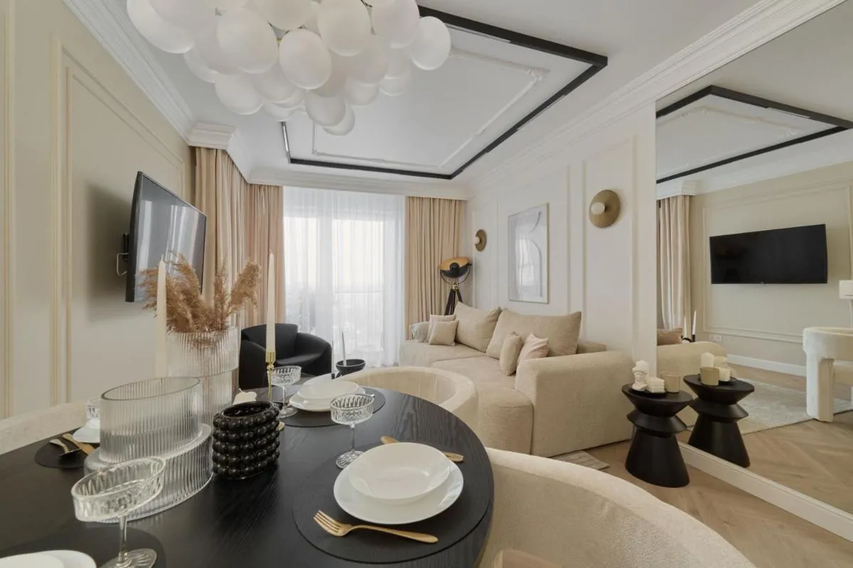 Image 6 of Luxurious 13th Floor Beige Apartment in Wrocław with Furnished Balcony by Renters Prestige